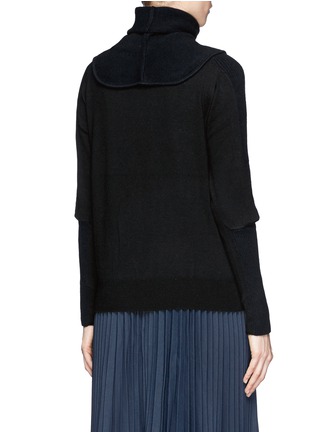 Back View - Click To Enlarge - TOGA ARCHIVES - Detachable snood contrast knit sweater