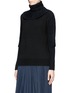 Front View - Click To Enlarge - TOGA ARCHIVES - Detachable snood contrast knit sweater