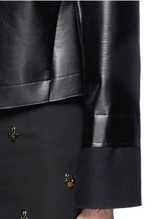 Detail View - Click To Enlarge - TOGA ARCHIVES - Faux leather cropped jacket