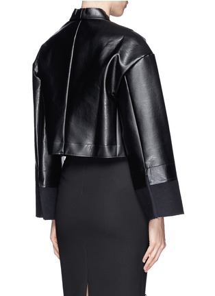 Back View - Click To Enlarge - TOGA ARCHIVES - Faux leather cropped jacket