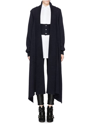 Main View - Click To Enlarge - TOGA ARCHIVES - Long front hem wool cardigan