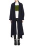 Figure View - Click To Enlarge - TOGA ARCHIVES - Long front hem wool cardigan