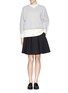 Detail View - Click To Enlarge - SACAI - Double face wool blend combo sweatshirt