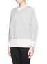 Front View - Click To Enlarge - SACAI - Double face wool blend combo sweatshirt