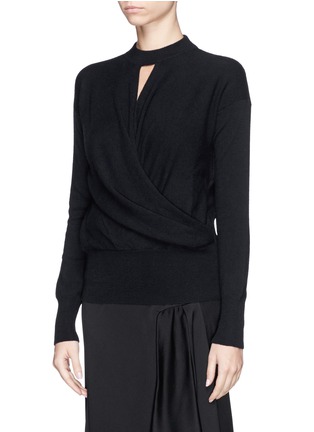 Front View - Click To Enlarge - THAKOON - Wrap front sweater
