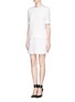 Figure View - Click To Enlarge - VICTORIA, VICTORIA BECKHAM - Double layer wool crepe dress