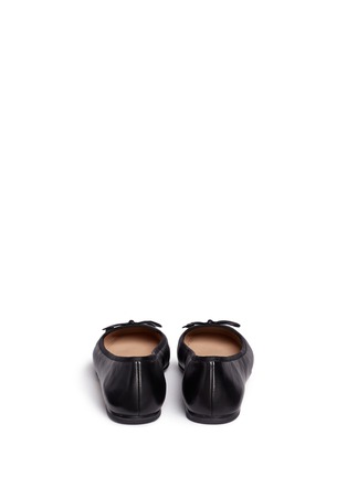Back View - Click To Enlarge - TORY BURCH - 'Laila Driver' bow leather ballerina flats