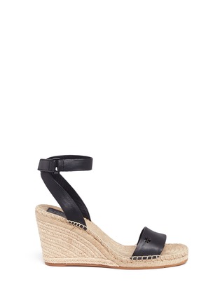 Main View - Click To Enlarge - TORY BURCH - 'Bima' leather espadrille wedge sandals
