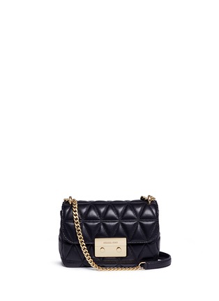 Main View - Click To Enlarge - MICHAEL KORS - 'Sloan' small quilted lambskin leather chain crossbody bag