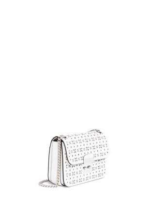 Detail View - Click To Enlarge - MICHAEL KORS - 'Solan Editor' medium floral perforated leather bag