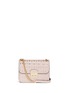 Main View - Click To Enlarge - MICHAEL KORS - 'Solan Editor' medium floral perforated leather bag