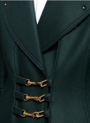 Detail View - Click To Enlarge - ESTEBAN CORTAZAR - Trigger hook fastener bonded virgin wool coat