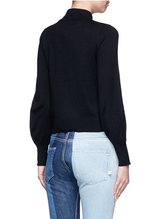 Back View - Click To Enlarge - TOPSHOP - Blouson sleeve rib knit sweater