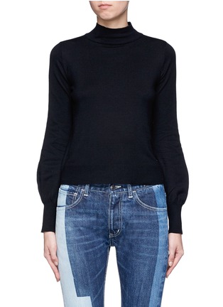 Main View - Click To Enlarge - TOPSHOP - Blouson sleeve rib knit sweater