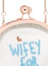 Detail View - Click To Enlarge - SOPHIA WEBSTER - 'Wifey For Lifey' beaded speech bubble chain clutch