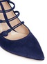 Detail View - Click To Enlarge - GIANVITO ROSSI - Button caged suede pumps