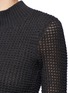 Detail View - Click To Enlarge - MAIYET - Cashmere-silk open knit turtleneck sweater