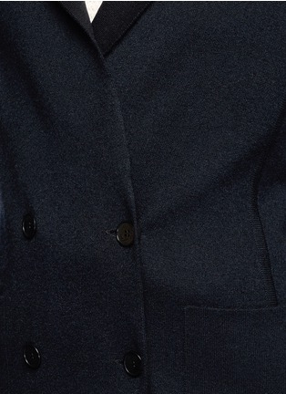 Detail View - Click To Enlarge - MAIYET - Cashmere blend double breasted knit blazer