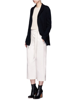 Figure View - Click To Enlarge - MAIYET - Cashmere blend double breasted knit blazer