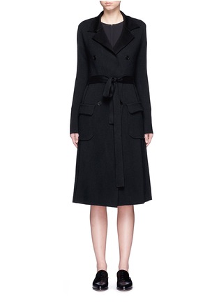 Main View - Click To Enlarge - MAIYET - Tie waist cashmere knit trench coat