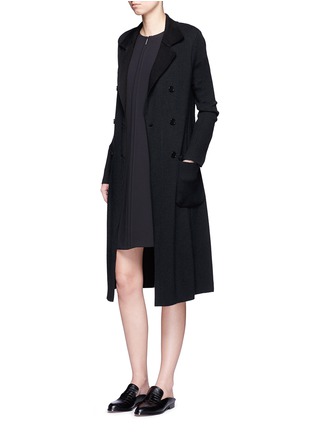 Figure View - Click To Enlarge - MAIYET - Tie waist cashmere knit trench coat