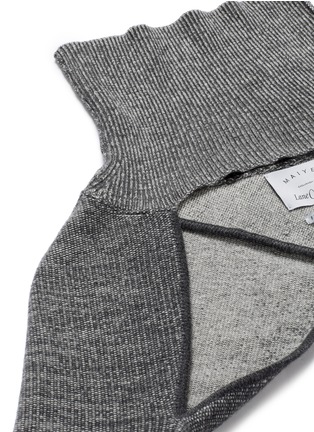 Detail View - Click To Enlarge - MAIYET - Long sleeve cashmere turtleneck scarf