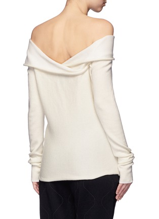 Back View - Click To Enlarge - MAIYET - Folded off-shoulder cashmere blend sweater