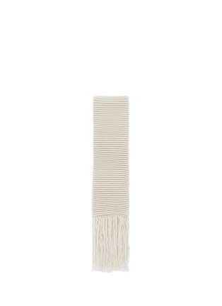 Main View - Click To Enlarge - MAIYET - Cashmere ottoman knit fringe scarf