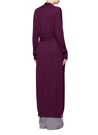 Back View - Click To Enlarge - MAIYET - Tie waist cashmere knit maxi cardigan