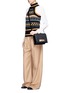 Figure View - Click To Enlarge - HILLIER BARTLEY - 'Barrette' chunky tassel strap mixed leather satchel