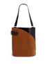 Detail View - Click To Enlarge - HILLIER BARTLEY - 'Cigar' suede and calfskin leather tote