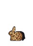 Main View - Click To Enlarge - HILLIER BARTLEY - 'Bunny' leopard print velvet tassel pull leather clutch