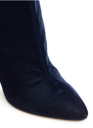 Detail View - Click To Enlarge - APERLAI - 'Alice' dégradé jagged heel velvet boots
