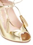 Detail View - Click To Enlarge - APERLAI - 'Clarisse' wave cutout tasselled mirror leather sandals