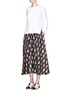 Figure View - Click To Enlarge - MACGRAW - 'Jardin' beetle print silk satin skirt