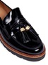 Detail View - Click To Enlarge - STUART WEITZMAN - 'Manila' logo tassel leather loafers