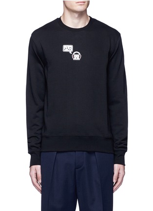 Main View - Click To Enlarge - ACNE STUDIOS - 'Casey' music emoji patch sweatshirt