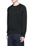 Front View - Click To Enlarge - ACNE STUDIOS - 'College Face' emoji patch cotton sweatshirt