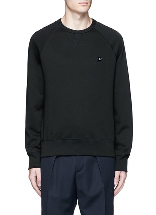 Main View - Click To Enlarge - ACNE STUDIOS - 'College Face' emoji patch cotton sweatshirt