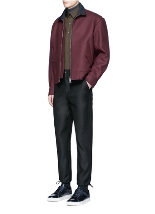 Figure View - Click To Enlarge - ACNE STUDIOS - 'Pace' drawstring cuff wool pants