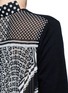 Detail View - Click To Enlarge - SACAI - Dot scarf print pleated back knit top