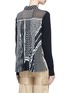 Back View - Click To Enlarge - SACAI - Dot scarf print pleated back knit top