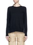 Main View - Click To Enlarge - SACAI - Dot scarf print pleated back knit top