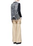 Figure View - Click To Enlarge - SACAI - Dot scarf print pleated back knit top