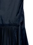 Detail View - Click To Enlarge - SACAI - Velvet collar plissé pleat skirt poplin dress