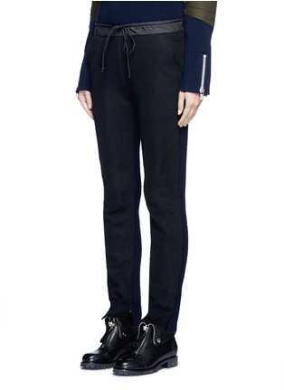 Front View - Click To Enlarge - SACAI - Wool-cashmere knit back jogging pants