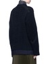 Back View - Click To Enlarge - SACAI - Mix knit felted wool blend layered coat