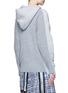 Back View - Click To Enlarge - SACAI - Wool-cashmere knit back zip-up jersey hoodie
