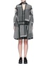 Main View - Click To Enlarge - SACAI - Dot scarf print neck tie flare dress