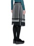Back View - Click To Enlarge - SACAI - Dot scarf print pleated wrap midi skirt